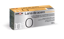 AKRON Lana de acero inoxidable Nº 0 rollo 150 g. Ref. 2294
