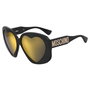 Moschino MOS152-S-807 Gafas de sol para mujer con montura negra y cristal marrón