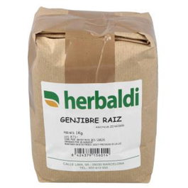 Herbaldi Raíz de Jengibre 1 Kg - Especia Fresca en Paquete al por Mayor