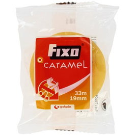 Cinta Adhesiva Fixo Caramel Transparente 19 mm x 33 m (20 Unidades)