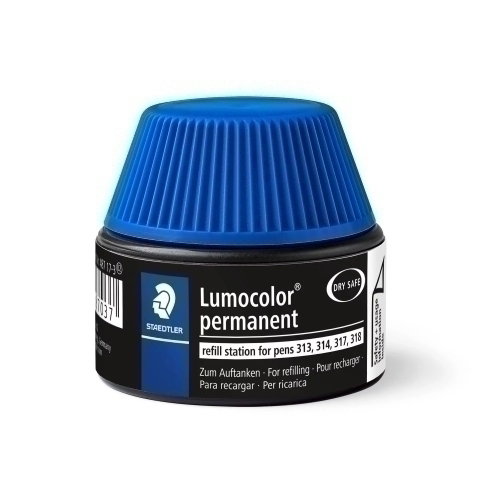 Tinta Rotulador Staedtler 487 17 Lumocolor 313/314/317/318 Frasco 15 Ml. Azul Tinta Rotulador Staedtler 487 17 Lumocolor 313/314/317/318 Frasco 15 Ml. Azul