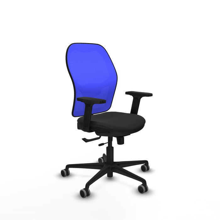PIQUERAS Y CRESPO Silla de oficina Jorquera con mecanismo Sincro/Traslack, Negro y Azul PIQUERAS Y CRESPO Silla de oficina Jorquera con mecanismo Sincro/Traslack, Negro y Azul