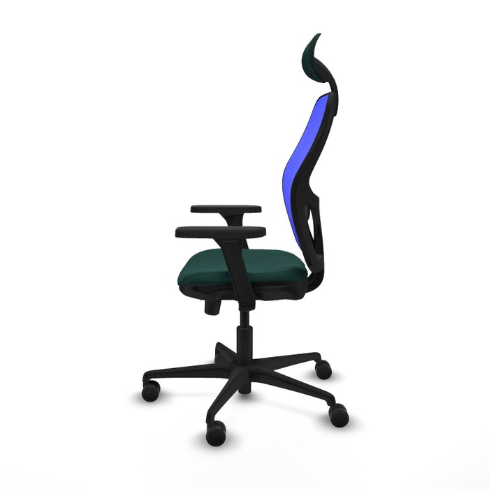 PIQUERAS Y CRESPO Silla de oficina Jorquera con mecanismo Sincro/Traslack, Verde botella y Azul PIQUERAS Y CRESPO Silla de oficina Jorquera con mecanismo Sincro/Traslack, Verde botella y Azul