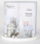 DKD Home Decor Set de 6 Portavelas Árbol de Cristal y MDF Plateado y Blanco