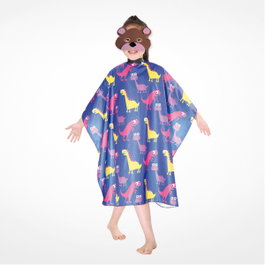 Bifull Capa de Corte Infantil Poliéster 95x120cm Dino Azul