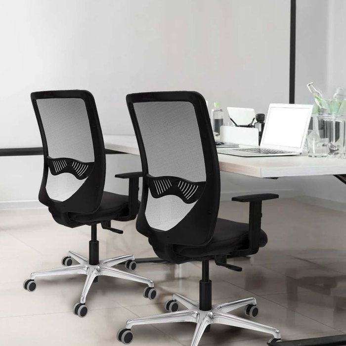 PIQUERAS Y CRESPO Silla de oficina Zulema con mecanismo Sincro, Azul y Negro