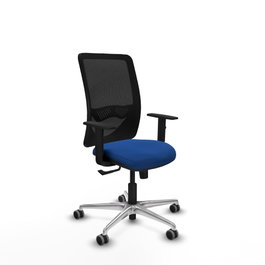 PIQUERAS Y CRESPO Silla de oficina Zulema con mecanismo Sincro, Azul y Negro
