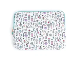 Wondee - Funda para Portátil hasta 16 Pulgadas, Diseño Temático Enfermera en Apuros, Acolchada y Ligera (226g), Universal para Diversas Marcas