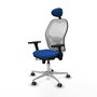 PIQUERAS Y CRESPO Silla de oficina Jorquera Azul y Blanco