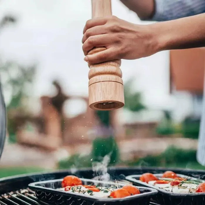 Fackelmann Profesional Molinillo de pimienta manuales, Juego de 2, Madera, 32 cm - AAARP57266