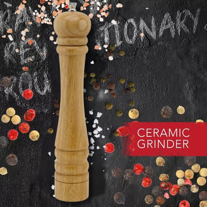 Fackelmann Profesional Molinillo de pimienta manuales, Juego de 2, Madera, 32 cm - AAARP57266