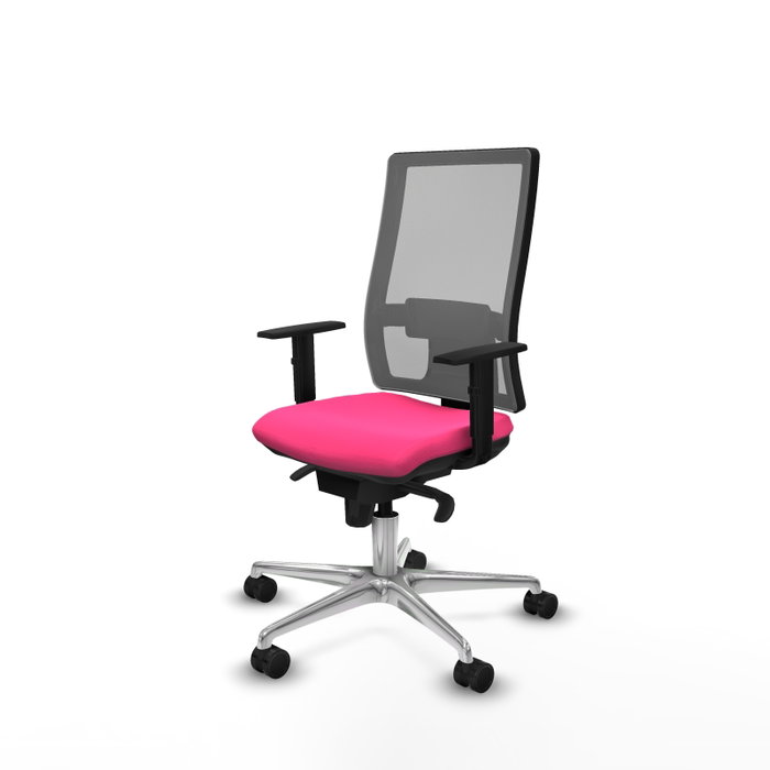 PIQUERAS Y CRESPO Silla de oficina Horna Rosa y Gris