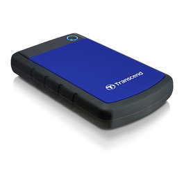 Transcend StoreJet 25H3 HDD Externo 1TB 2.5" USB 3.0, Resistente a Golpes, Negro Azul, SJ25H3B