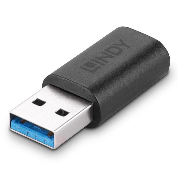 Lindy Adaptador USB 3.2 Tipo A a C, Conexión USB-C a Puerto USB-A, Velocidad de Transferencia 10Gbps