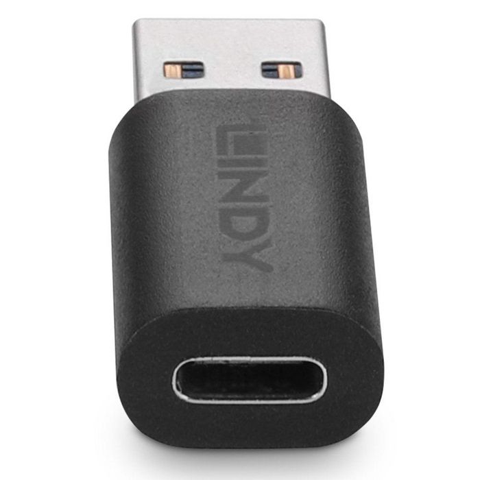 Lindy Adaptador USB 3.2 Tipo A a C, Conexión USB-C a Puerto USB-A, Velocidad de Transferencia 10Gbps