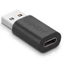 Lindy 41904 Adaptador USB 3.2 Tipo A Macho a Tipo C Hembra, Cambiador de Género, Negro, 10 Gbit/s
