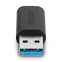Lindy 41904 Adaptador USB 3.2 Tipo A Macho a Tipo C Hembra, Cambiador de Género, Negro, 10 Gbit/s