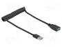 DeLOCK 90367 Cable USB tipo A a tipo A Espiral 0,6 m Negro