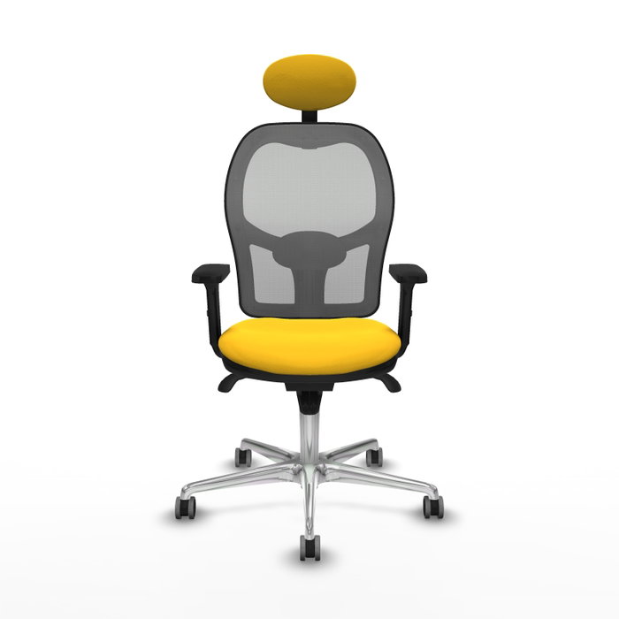 PIQUERAS Y CRESPO Silla de oficina Jorquera con mecanismo Sincro, Amarillo y Gris PIQUERAS Y CRESPO Silla de oficina Jorquera con mecanismo Sincro, Amarillo y Gris