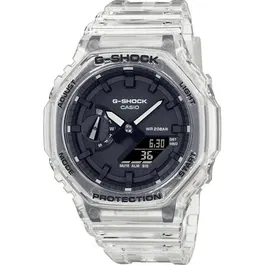 Casio G-SHOCK GA-110 Reloj Multifunción Resistente a Golpes Blanco Transparente