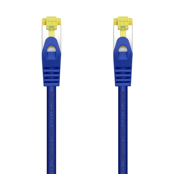AISENS - CABLE DE RED LATIGUILLO RJ45 LSZH CAT.7 600 MHZ S/FTP PIMF AWG26, AZUL, 1.0M AISENS - CABLE DE RED LATIGUILLO RJ45 LSZH CAT.7 600 MHZ S/FTP PIMF AWG26, AZUL, 1.0M