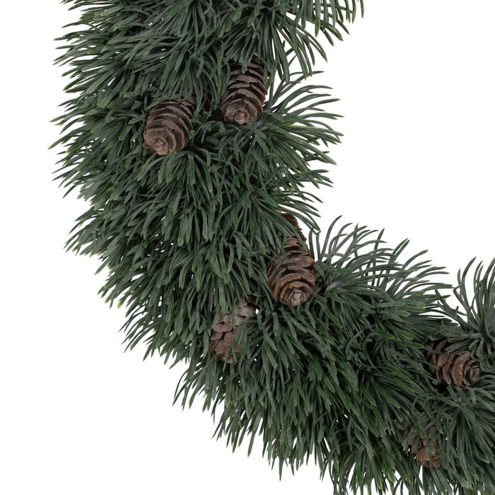 Corona Verde Pvc Decoración 38 X 38 cm (Set de 2)