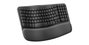 Logitech Wave Keys Teclado Ergonómico e Inalámbrico para Negocios con Reposamanos Acolchado - Diseño Wave, Multi-OS, Conectividad Bluetooth y Logi Bolt