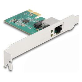 DeLOCK Tarjeta de Red PCI Express x1 2.5 Gigabit LAN 1x RJ45 RTL8125B - 2500 Mbit/s para Windows y Linux