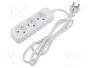 Lanberg Regleta de 1.5m con 3 tomas PL, blanca