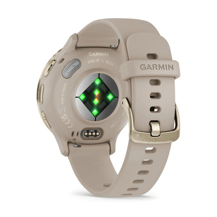 Garmin Reloj Inteligente Venu 3S Beige 010-02785-02 - Wearable con GPS, Monitor de Salud y Notificaciones
