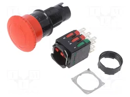 SCHNEIDER ELECTRIC Interruptor de emergencia Harmony XB6 16mm rojo