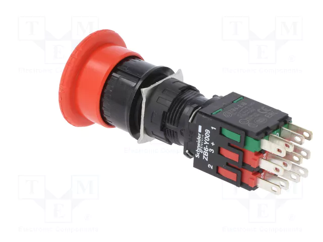 SCHNEIDER ELECTRIC Interruptor de emergencia Harmony XB6 16mm rojo