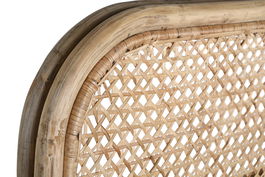 DKD Home Decor Cabecero de Cama de Ratán Balines Natural, 177 cm de Ancho x 129 cm de Alto x 5 cm de Fondo