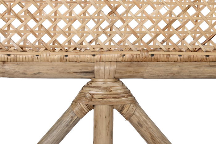 DKD Home Decor Cabecero de Cama de Ratán Balines Natural, 177 cm de Ancho x 129 cm de Alto x 5 cm de Fondo
