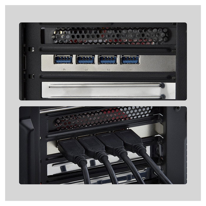 StarTech P10Q4A-USB-CARD Tarjeta de Expansión PCIe USB 3.2 Gen 2 con 4 Puertos USB-A a 10Gbps para Windows/Linux