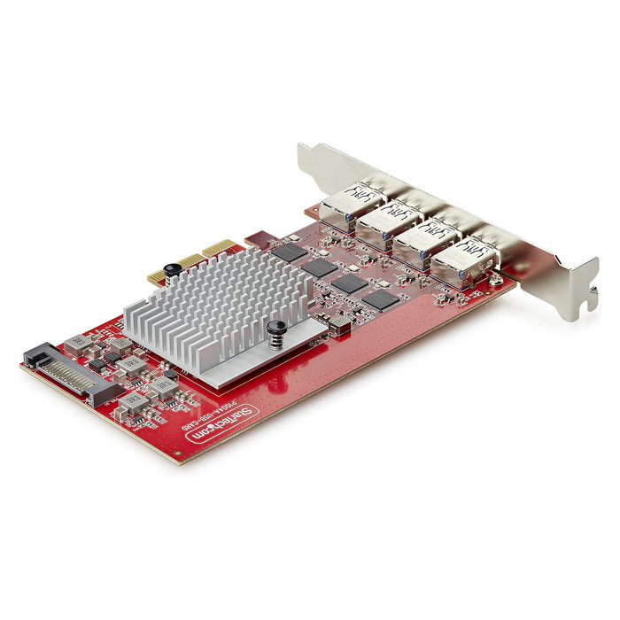 StarTech P10Q4A-USB-CARD Tarjeta de Expansión PCIe USB 3.2 Gen 2 con 4 Puertos USB-A a 10Gbps para Windows/Linux