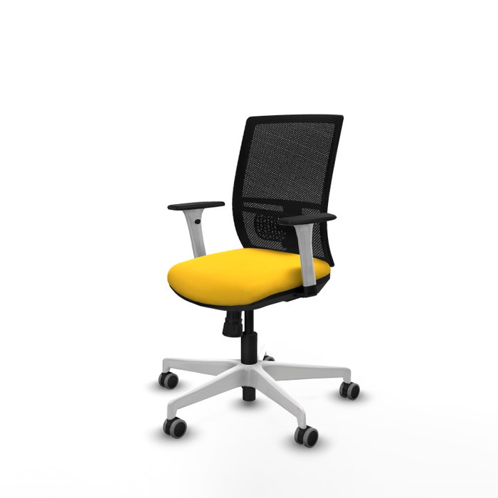 PIQUERAS Y CRESPO Silla de oficina Yunquera con mecanismo Sincro, Amarillo y Negro PIQUERAS Y CRESPO Silla de oficina Yunquera con mecanismo Sincro, Amarillo y Negro