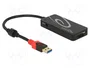 DeLOCK Hub USB 3.2 Gen 1 con 3 puertos Tipo-A y lector de tarjetas