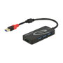 DeLOCK Hub USB 3.2 Gen 1 con 3 puertos Tipo-A y lector de tarjetas