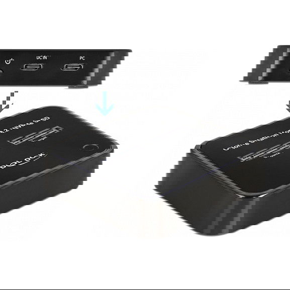 DeLOCK Estación de Acoplamiento M.2 para 2 NVMe PCIe SSD con Función Clonación, USB 3.2 Gen 2 Tipo C 10 Gbit/s, Plug and Play, Color Negro