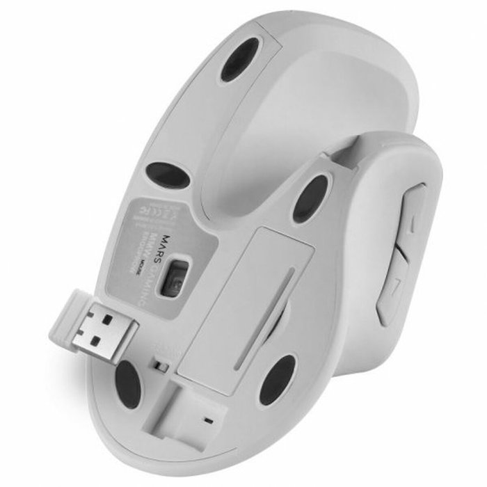 Mars Gaming MMW-ERGOPRO Ratón Gaming Ergonómico Vertical Inalámbrico Blanco
