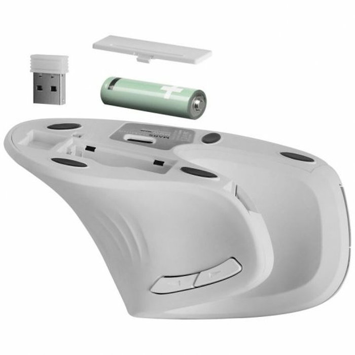 Mars Gaming MMW-ERGOPRO Ratón Gaming Ergonómico Vertical Inalámbrico Blanco