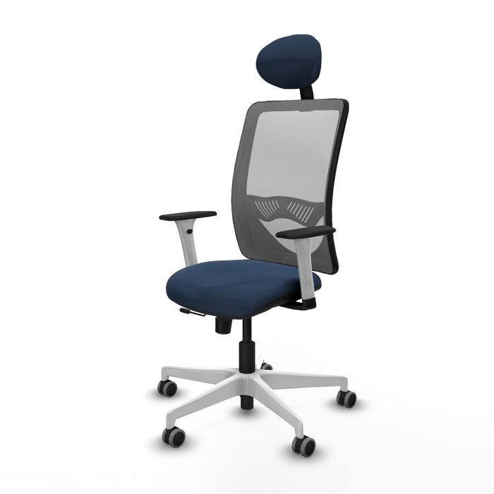PIQUERAS Y CRESPO Silla de oficina Zulema Azul Marino y Gris