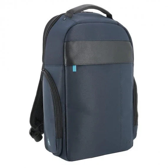 Mobilis 005045 Mochila Informal Unisex 19L Negro/Marina Poliéster, Portátil hasta 16", A Prueba de Agua, Con Asa y Bolsillos