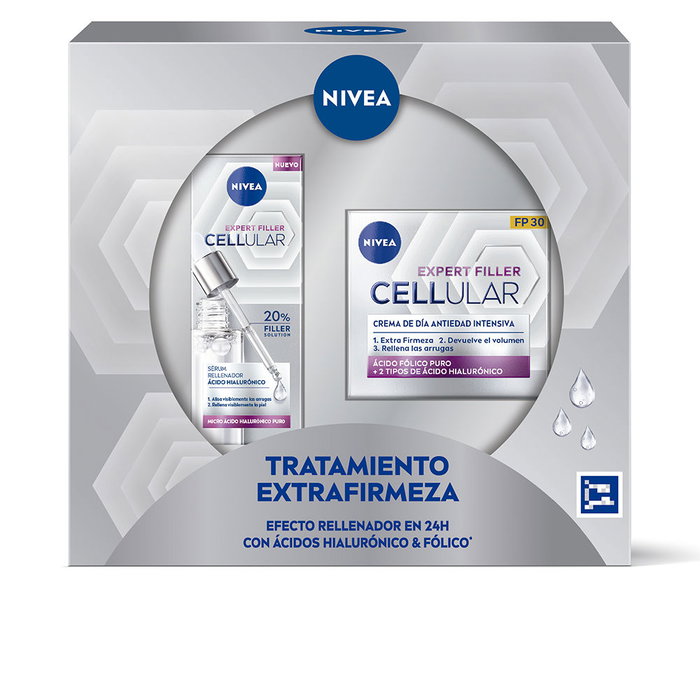 Nivea Cellular Expert Filler Crema de Día FP30 Estuche 2 Piezas con Ácido Hialurónico y Fólico para Firmeza y Reducción de Arrugas Nivea Cellular Expert Filler Crema de Día FP30 Estuche 2 Piezas con Ácido Hialurónico y Fólico para Firmeza y Reducción de Arrugas