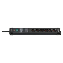 Brennenstuhl Premium-Line 6 salidas AC Negro