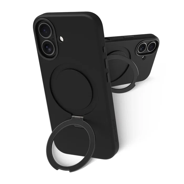 Dbramante1928 Roskilde Kick ICON Carcasa Trasera para Apple iPhone 17 - Negro - Compatible con MagSafe, Protección contra Caídas y Soporte de Sobremesa