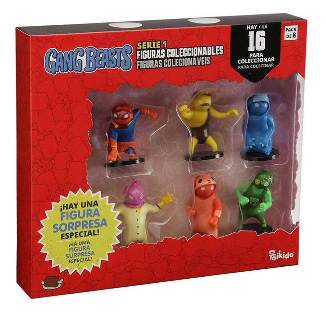 Bizak Figura Gang Beasts Caja Deluxe Pack con 8 Figuras Coleccionables