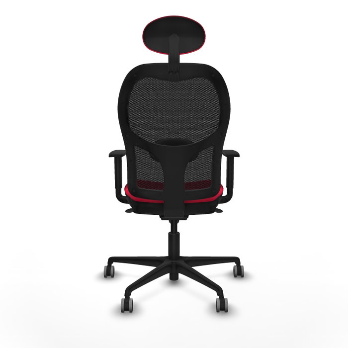 PIQUERAS Y CRESPO Silla de oficina Jorquera con mecanismo Sincro, Tela Rojo y Malla Negro PIQUERAS Y CRESPO Silla de oficina Jorquera con mecanismo Sincro, Tela Rojo y Malla Negro