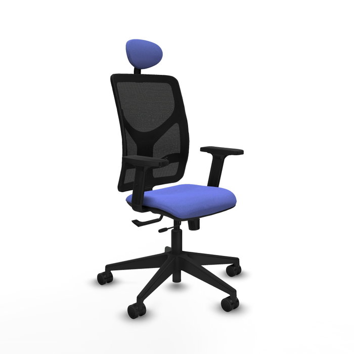 PIQUERAS Y CRESPO Silla de oficina Motilla con mecanismo Sincro/Traslack, azul claro y negro PIQUERAS Y CRESPO Silla de oficina Motilla con mecanismo Sincro/Traslack, azul claro y negro